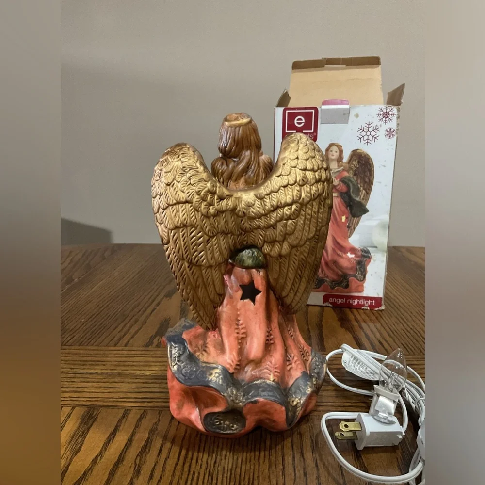 Large ceramic table top Angel night light